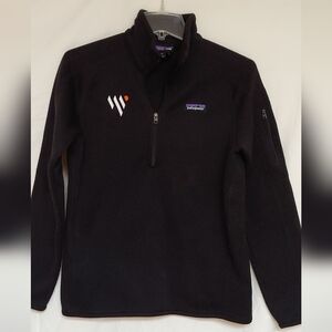 Patagonia Women's Better Sweater 1/4 Zip Fleece Pullover Size Med In Black